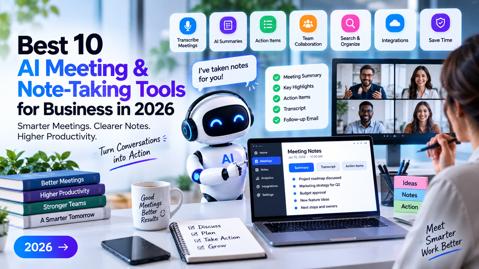 Best AI meeting and note-taking tools for business in 2026